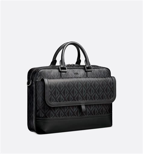 dior hit the road briefcase|Dior Hit the Road Briefcase Black Coated Cotton Canvas with CD .